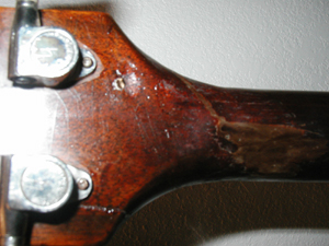 Gibson headstock neck before